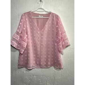Blooming‎ Jolly pink blouse womens large girlcore barbiecore ethereal coquette